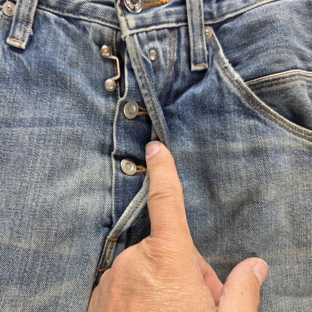 Vintage Levis Engineered Jeans Mens 32x32 Blue Twisted Buckle Back Button Fly
